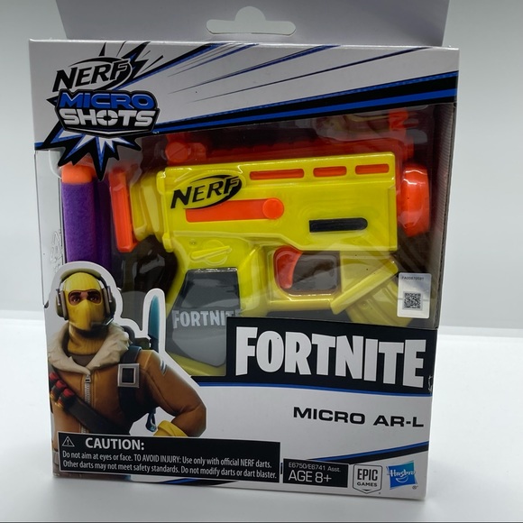 NEW! NERF FORTNITE Microshots MICRO AR-L Hasbro Toy Dart Gun - Picture 1 of 8